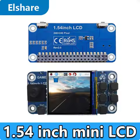 Raspberry Pi Zero 1.54inch LCD game Hat for Raspberry Pi Zero/Zero 2 W/3B/4B/CM4 1.54 inch LCD Displ