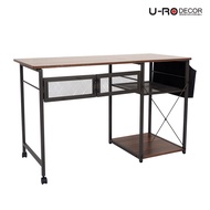 U-RO DECOR โต๊ะพับอเนกประสงค์ รุ่น BELLO (เบลโล่) สีวอลนัท ขนาดโต๊ะ W 120 x D 55 x H 75 cm. Folding 