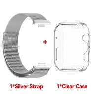 MAFAM【🔥เคส+สายรัด🔥】Milanese Strap+ TPU กรณี For HUAWEI Watch Fit4/Fit4Proสายนาฬิกาแม่เหล็ก For HUawe