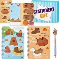 B1ykin Stationery Gift Set - 3Pcs Notebook Sticky Notes, Kawaii A5 Spiral Notebooks & 550 Sheets Cut