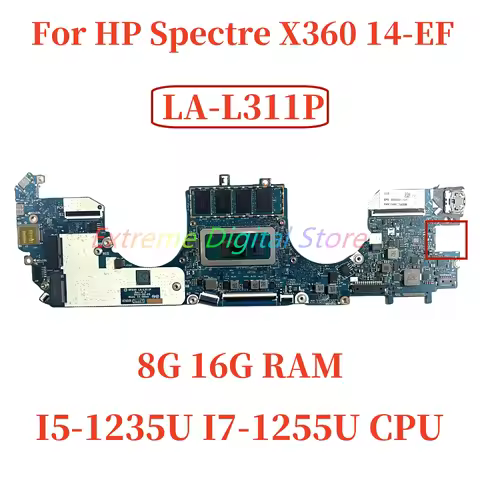 LA-L311P Rev:2.0 Rev:3.0 For HP Spectre X360 14-EF Laptop Motherboard with I5-1235U I7-1255U CPU 8G 