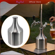 MagiDeal Stainless Steel Beer Keg Portable Mini Growler for Home Brewing Insulated Kegerator System 