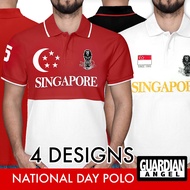 (SG LOCAL Seller) Men's Polo Tees -Singapore National Day Polo T-Shirt NDP Travel Souvenirs- Guardian Angel