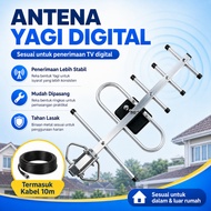 Antena MYTV Outdoor Digital High Gain Yagi Antenna For Kampung Area No Monthly Fee Plug & Play Coax 