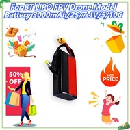 For BT LIPO FPV Drone Model Battery 3000mAh/2S/7.4V/5/10C