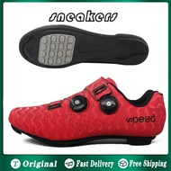 Rubber Cycling Shoes for Men and Women MTB Road Bike Shoes MTB SPD No-Locking Bicycle Shoes Casual Sports Seakers Cycling Shoes