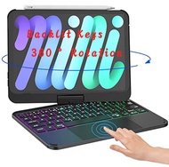 [NEW UPDATED]Touch MD iPad Mini6 Keyboard Case 8.3-inch 2021 mini7 360 SwiveliPad 10thAir 6th 2024ip