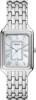 Fossil Raquel Women's Watch with Rectangular Case and Stainless Steel Bracelet or Leather Band
