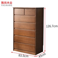 S/💖Chest of Drawers Solid Wood Simplicity Modern Bedroom Storage Cabinet Locker IKEA Special Offer Drawer Five-Bucket Ca