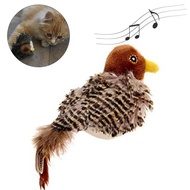 hot Interactive Cat Toys Electric Squeaky Simulation Bird Plush Cats Pets Teasing Toys with Feather 