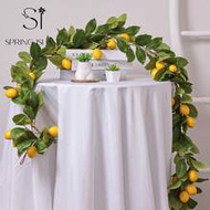 1/2pcs Artificial Lemon Vine With Green Leaves, 2 Styles: A. 180cm/70.86in, 16 Lemons; B. 63cm/24.8i