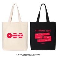 BTS BTS BTS Canvas Bag Concert Peripheral Support Souvenir with Zipper Shoulder Tote Bag DIY20260524