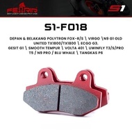 FRONT DISCPAD & REAR DISCPAD ELECTRIC MOTORCYCLE BRAKE PADS (FENRIR BRAND S1-F018) POLYTRON FOX-R/S 
