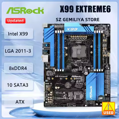 ASROK X99 Extreme6 X99 Motherboards LGA 2011-3 V3 DDR4 128GB PCIe 3.0 support i7-6950 E5-2640 E5-268