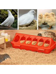 1入組雞用飼料槽，禽籠餵食裝置，鵝、鴨和鳥自動飼料器，家用鴿子和鸚鵡食品容器，鳥類餵食器