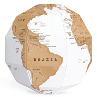 Scratch Globe World Map Round Shape