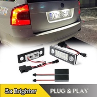 2Pcs For Skoda Octavia MK2 1Z 2003-2019 LED Number License Plate Light Lamp Facelift Rommester 5J 20