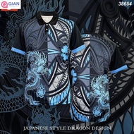 JAPANESE STYLE DRAGON DESIGN T-SHIRT ROUND NECK FITTED, DRAGON VIRAL SHIRT NAGA / Baju Jersi