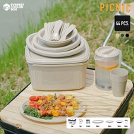 กล่องข้าวปิคนิค ชุดปิคนิค จานชามแคมป์ปิ้ง New Product "PICNIC SET" Camping Collection SET 44 Pcs.