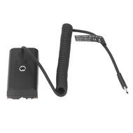 Dummy Battery Type C to NP F970 F750 F570 F550 Fast Charging Circuit Protection Spring Cable Continu