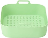 UPKOCH Air Fryer Silicone Pot Square Air Fryer Liner Basket Reusable Air Fryer Inserts for Air Fryers Oven Accessories Light Green