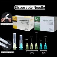 Raya Ramadan COD 10pcs 100pcs Disposable Needle 30G4mm 32G4mm beauty tool used for 1ml/3ml syringe