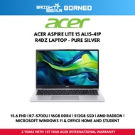 ACER Aspire Lite 15 AL15-41P-R4DZ Laptop - 15.6" FHD/R7-5700U/16GB DDR4/512GB SSD