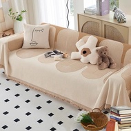 Chenille Sofa Covers For Sectional Sofa Set Geometry Couch Cover For Dogs Throw Couch Cover With Tas
