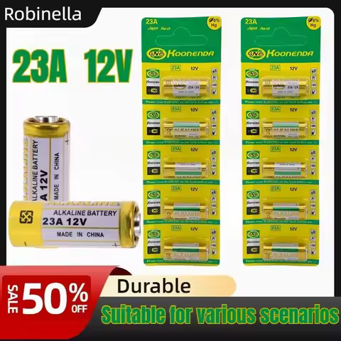 5PCS Dry Cell 12V Alkaline Battery 23A E23A A23 23GA A23S GP23A V23GA MS21 LRV08 For Doorbell,Garage