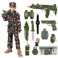 Army Costume for Boys, Halloween Boys Costume Military Soldier Pretend Set, Halloween Party Costumes