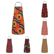 Serpent African Ankara Print Apron Men Women Tribal Ethnic Art Adult Kitchen Chef Bib Tablier Cuisin
