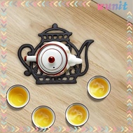 [Wunit] Tea Kettle Mat Hollow Mat Cast Iron Teaware for Events Dining Room Pots Pans