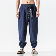 Pants Men Spring Summer New Style Chinese Style Men Trendy Retro Loose Casual Pants Large Size Fashi