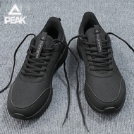 Peak Running Shoes Men's Summer Mesh Breathable Men Sneaker Cushioned Shoes Black Official Authentic