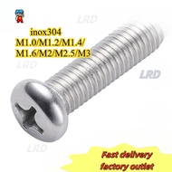 [LRD-G] SUS304 Phillips Round Head Screw M1.0/M1.2/M1.4/M1.6/M2/M2.5/M3 Extension Disk Head Machine 