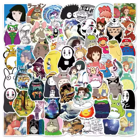 100Pcs Ghibli Hayao Miyazaki Stickers DIY Stickers Scrapbooking Phone Luggage Skateboard Waterproof 