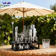 [Simhoa] Cocktail Shaker Stand, Bar Accessory Holder, Sturdy Bar Accessory Set, Bartender Set, Stand