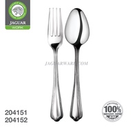 JAGUAR ช้อนส้อมสเตนเลส ลายคริสติน่า ตราจากัวร์ ช้อนส้อมสแตนเลส 430 แท้ 100% เกรดใช้กับอาหาร Food Gra