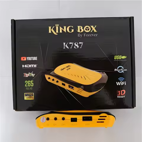 King Box K787 Forever Satellite TV Receiver Support Forever IKS Apollo5 PowerVU Biss Decoder STB H.2