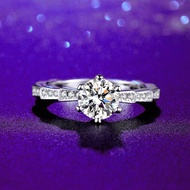 Moissanite diamond ring, 6.5mm, 8mm engagement ring GRA Kann Jewelry FY-120