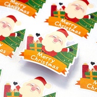 🛒ZZBaking Christmas Label Sticker Santa Claus Apple Gift Sticker Handbag Sealing Paste Adhesive Sticker Can Be Customize