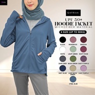 QAYRAA UPF50+ Cap Jacket Jogging /Size S-3XL/Jacket Sport Anti-UV Hoodie /Black/Blue/Maroon/Grey/Dus