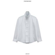 HYPNOTISM | AEGIS SHIRT - High collar long-sleeved SHIRT with 2 rows of buttons, minimalist style ke