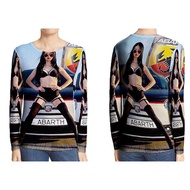 Fiat Abarth Long Sleeve T-Shirt Unisex T-Shirt, Dryfit Polyester Jersey Material