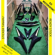 NVX155 (V1) RAPIDO COVERSET THAI AEROX-155 (12) [BLACK + STRIGH YELLOW ]