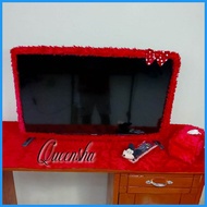 Bando Tv Led 17 - 32 Dan 40 - 43 Inch Terbaru 1 Set Taplak Meja Tv Dan Sarung Remote Dan Sarung Tisu