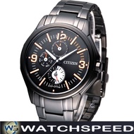 Citizen Eco-Drive AP4005-54E AP4005-54 Men's Solar Black Stainless Steel Watch