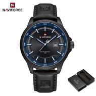 NAVIFORCE นาฬิกาควอตซ์ง่ายผู้ชายของแท้สายหนังระบายอากาศได้NF9248L นาฬิกาลำลองแฟชั่นของผู้ชาย30เมตรปฏ