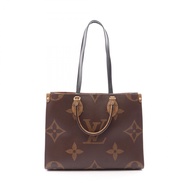 【二手】路易威登LOUIS VUITTON Tote Bag OnTheGo MM Monogram Giant Reverse M45321 PVC塗層帆布皮革 OnTheGo MM 女士