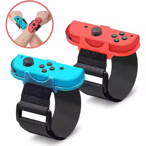 2Pcs Adjustable Game Bracelet Strap for Nintendo Switch Joy-Con Controller Wrist Dance Band Armband 